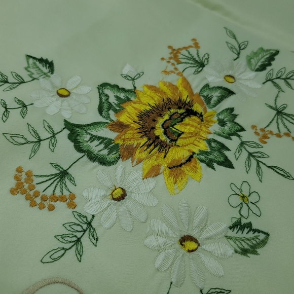 Embroidered Table Runner 8 Placemats Sunflowers - Picture 3 of 5